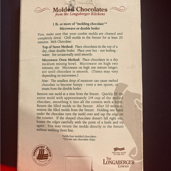 VTG 1992 Longaberger Pottery St. Nick Cookie Mold - Picture 4 of 4